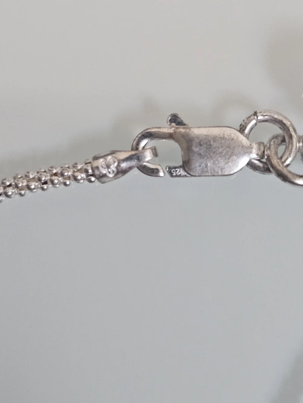 925 Popcorn Link Sterling Silver Bracelet 6.5